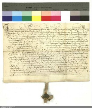 Revers Sebastians von Fulbach bezüglich der Belehnung mit einem Hof in Rannungen durch Wilhelm [Hartmann von Klauer zu Wohra], Abt von Fulda