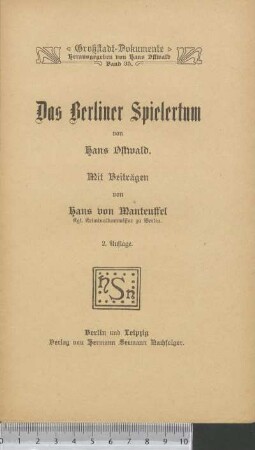 Das Berliner Spielertum