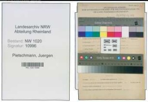 Entnazifizierung Juergen Pietschmann , geb. 27.07.1912 ()