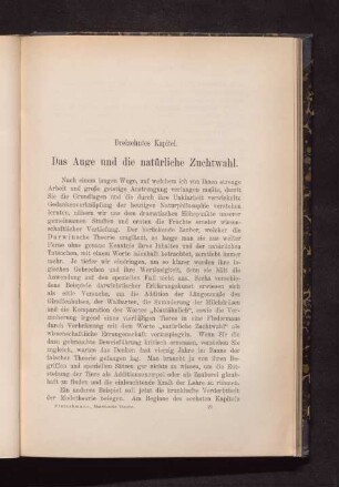 Dreizehntes Kapitel. Das Auge und die natürliche Zuchtwahl.