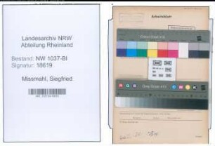 Entnazifizierung Siegfried Missmahl , geb. 26.03.1894 (Betriebsfuehrer)