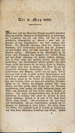 Der sechste Mai 1832