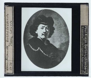 Rembrandt, Selbstbildnis mit Barett und Goldkette (Paris Louvre 1745)