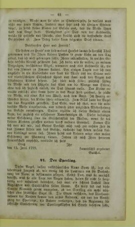 44. Der Sperling