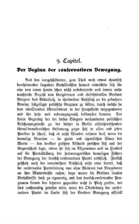 9. Capitel. Der Beginn der conservativen Bewegung.