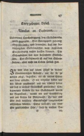 Dreyzehnter Brief