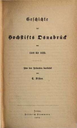 Geschichte des Hochstifts Osnabrück. 2