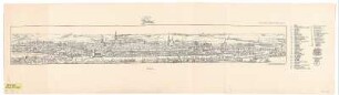 Ansicht von Zwickau, Lithographie, 1889 : Dilich, Wilhelm : Zwickau / [Zeichner Wilhelm Dilich. Hrsg. d. Faks.: Ehregott Zschille]. - Facsimele nach Federzeichng. - Leipzig , [1889]. - 1 Kunstbl. : Lithogr. ; 84 x 12 cm