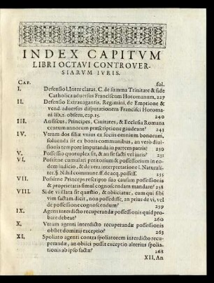 Index Capitum Libri Octavi ...