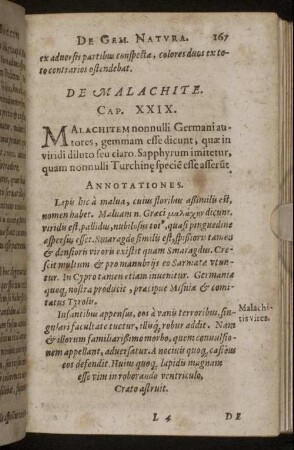 De Malachite. Cap. XXIX.