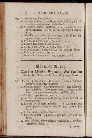 Neunter Absatz. von dem Ablativo Regiminis,[...] - Zehnter Absatz. Die Syntaxis des Coniunctivi.