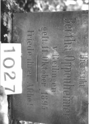Grabstein 1027 (Detailaufnahme 2)
