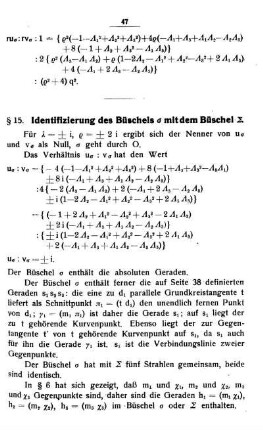§ 15. Identifizierung des Büschels ... mit dem Büschel ...