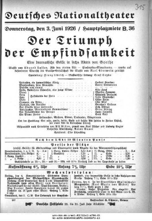 Der Triumph der Empfindsamkeit