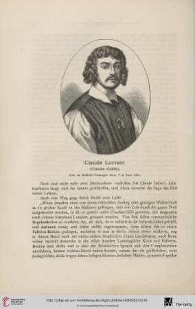3: Claude Lorrain (Claude Gelée) : geb. im Schlosse Chamague 1600, † in Rom 1682