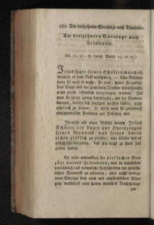 Am dreizehnten Sonntage nach Trinitatis.
