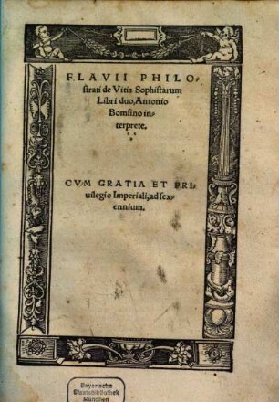 Flavii Philostrati de Vitis Sophistarum Libri duo