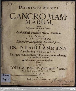 De cancro mammarum