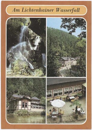 Kirnitzschtal-Lichtenhain. Lichtenhainer Wasserfall, Ansichtskarte, color