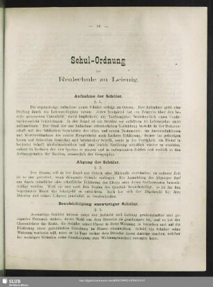 Schul-Ordnung der Realschule zu Leisnig