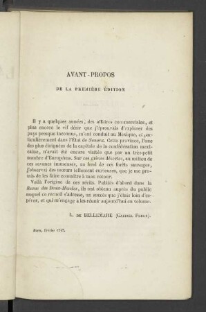 Avant-Propos De La Première Édition