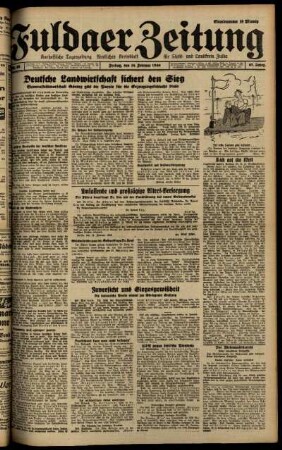 Ausgabe vom Freitag, den 16. Februar 1940.