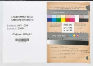 Entnazifizierung Wilhelm Gleisser, geb. 27.01.1907 (Bergmann)