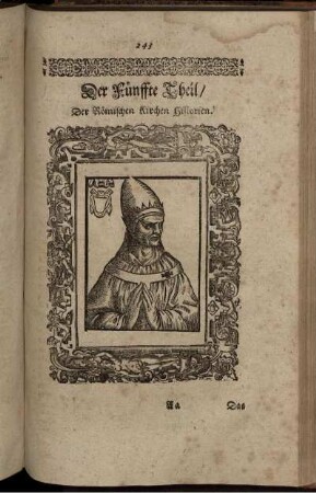 Der Fünffte Theil/ Der Römischen Kirchen Historien