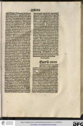 Lectio quinta