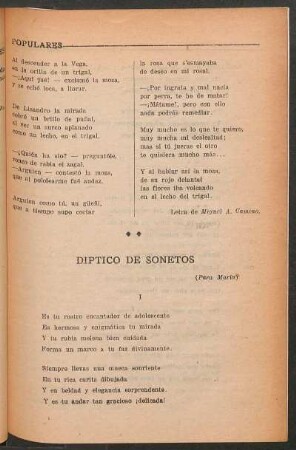 Diptico de sonetos