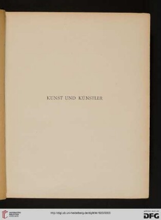 21: Kunst und Künstler: illustrierte Monatsschrift für bildende Kunst und Kunstgewerbe