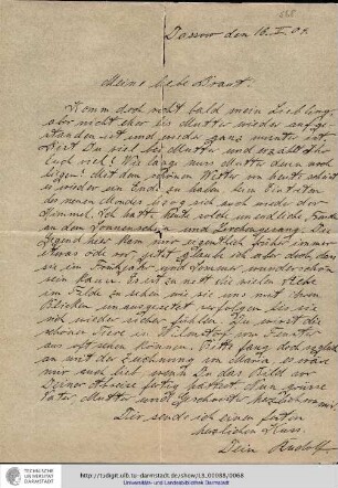 Brief vom 16.02.1904