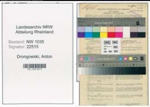 Entnazifizierung Anton Drongowski , geb. 13.01.1901 (Bergmann)