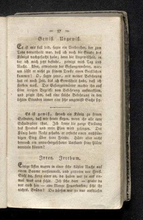 Gewiß. Ungewiß.