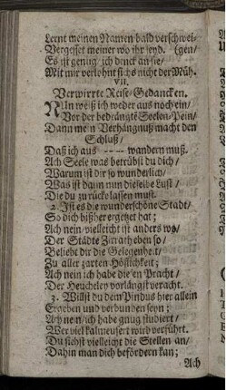 VII. Verwirrte Reise-Gedancken