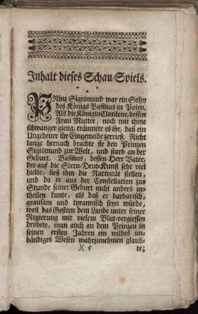 Inhalt dieses Schau-Spiels.