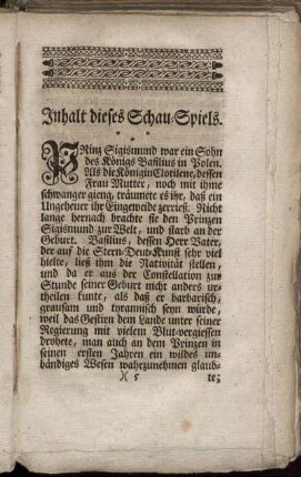 Inhalt dieses Schau-Spiels.