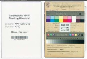 Entnazifizierung Gerhard Klose , geb. 29.09.1908 (Schmied)