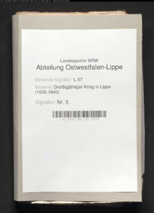 Kriegsdrangsale und Klagen der Stadt Salzuflen