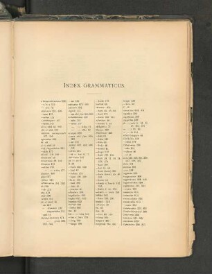 Index Grammaticus.