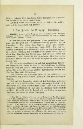 16. Das Zeitalter der Kreuzzüge. Barbarossa