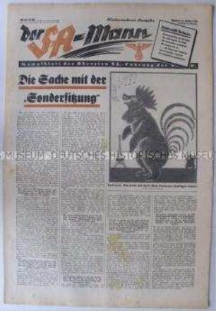 Wochenzeitung "Der SA-Mann" u.a. über die Wehrmacht