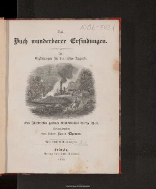 Das Buch wunderbarer Erfindungen : in Erzählungen für die reifere Jugend
