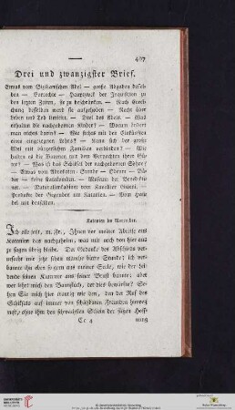 Drei und zwanzigster Brief