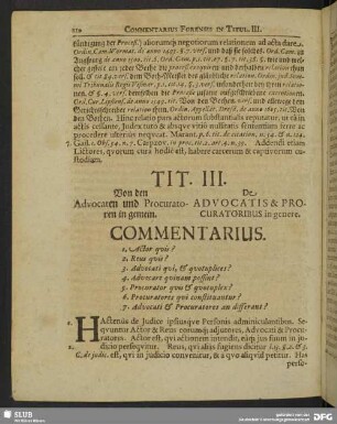 Tit. III. Von den Advocaten und Procuratoren in gemein