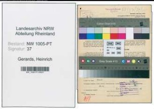 Entnazifizierung Heinrich Gerards , geb. 08.07.1904 (Telegrafenleitungsaufseher)