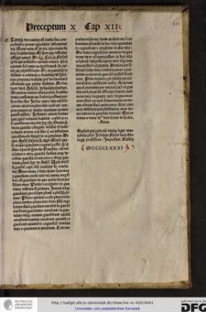 Explicit preceptorium divine legis venerabilis patris Johannis Nider sacre theologie professoris, impressum Basilee MCCCCLXXXI.