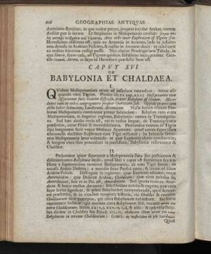 Caput XVI. De Babylonia Et Chaldaea