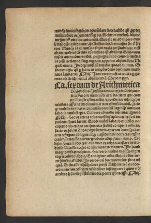 Ca. sextum de Arithmetica