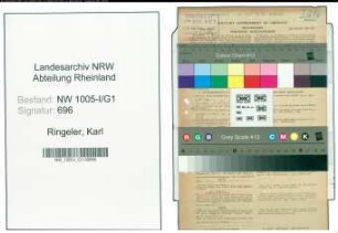 Entnazifizierung Karl Ringeler , geb. 29.10.1883 (Postsekretaer)